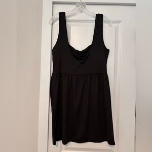 Black Sleeveless Dress with pockets